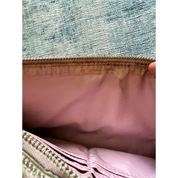 Coach Khaki / Saddle F53563 Signature Double Zip Wristlet - Picture 3 of 8